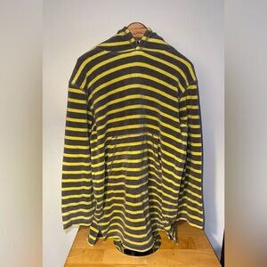 Mini Boden striped terry cloth hoodie pullover size 9-10